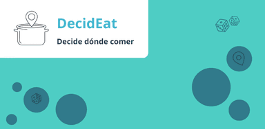 DecidEat app feature graphic - Decide dónde comer
